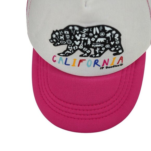 California Rainbow Bear Kids Adjustable Trucker Hat 12-24M - Picture 3 of 7
